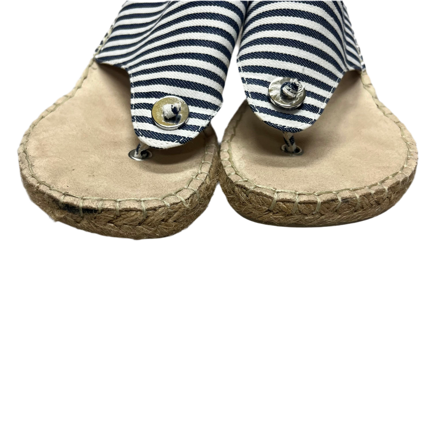 Sandals Heels Wedge By White Mountain In Blue & White, Size: 8.5