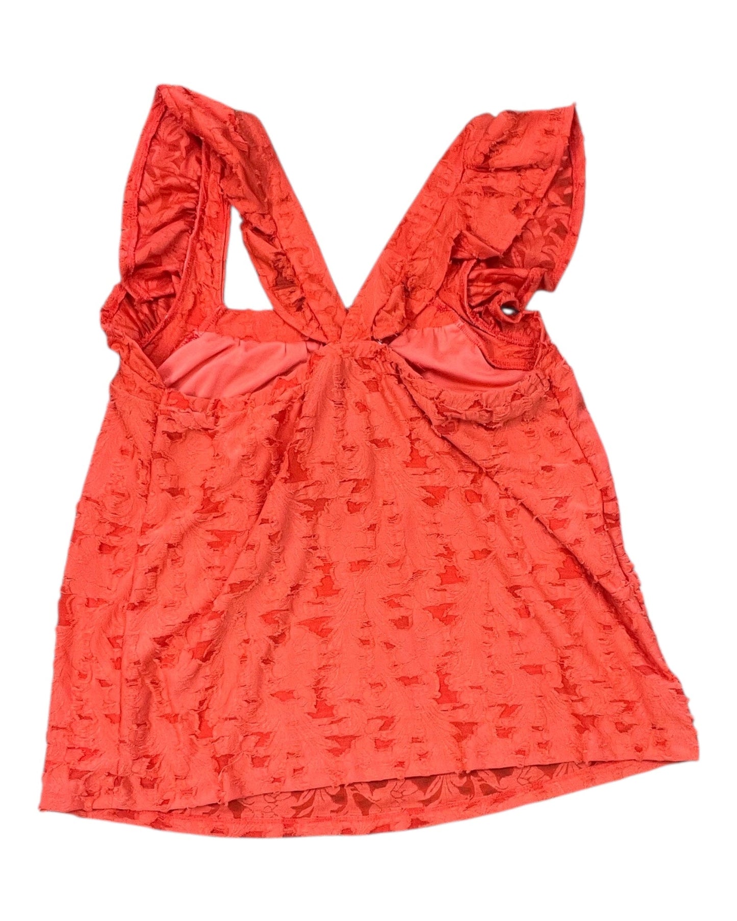 Top Sleeveless By Lc Lauren Conrad In Orange, Size:M