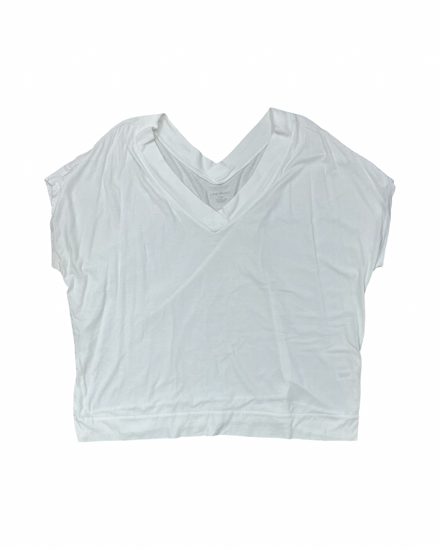 Top 3/4 Sleeve By Lane Bryant In White, Size:3X