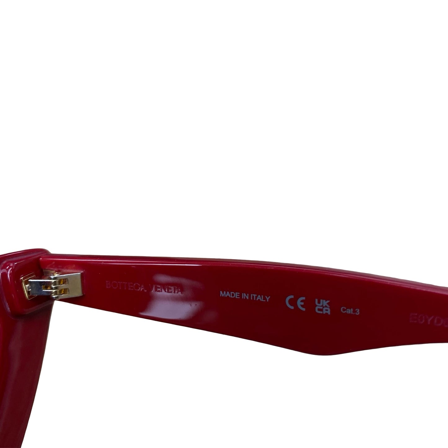 Sunglasses Luxury Designer By Bottega Veneta In Red, Size: