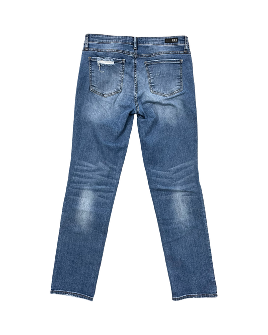 Jeans Straight By Kut In Blue Denim, Size:6