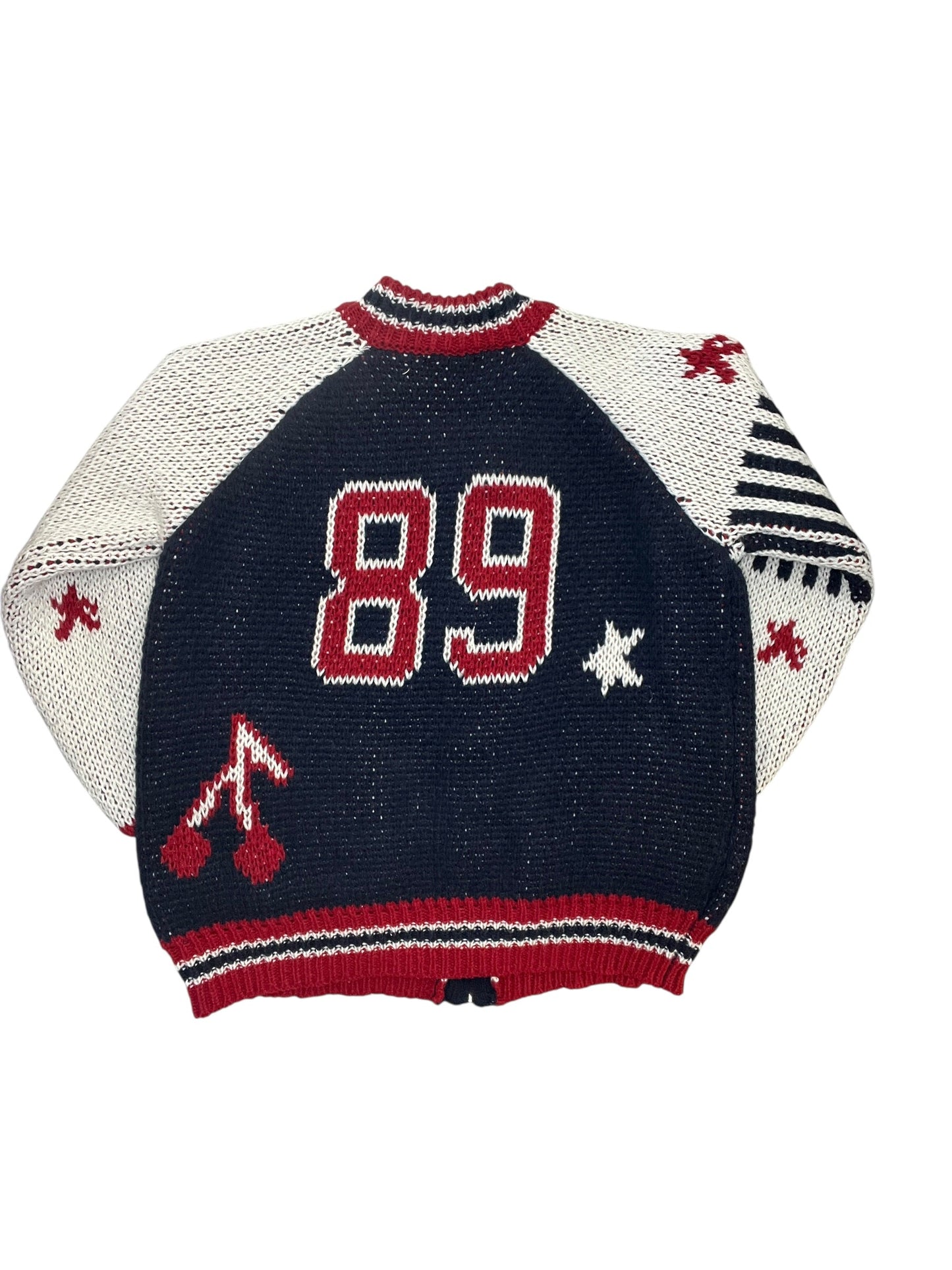 Sweater By Bailey Rose In Blue Red & White, Size:S