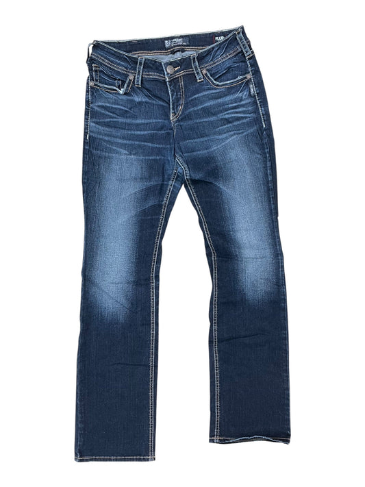 Jeans Straight By Silver In Blue Denim, Size:10