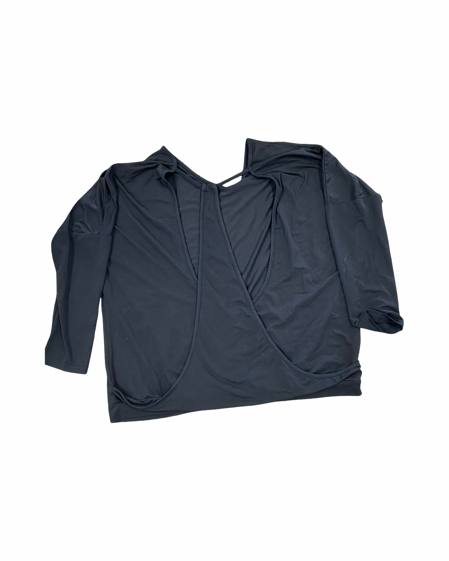 Top 3/4 Sleeve By Clothes Mentor In Black, Size:1X