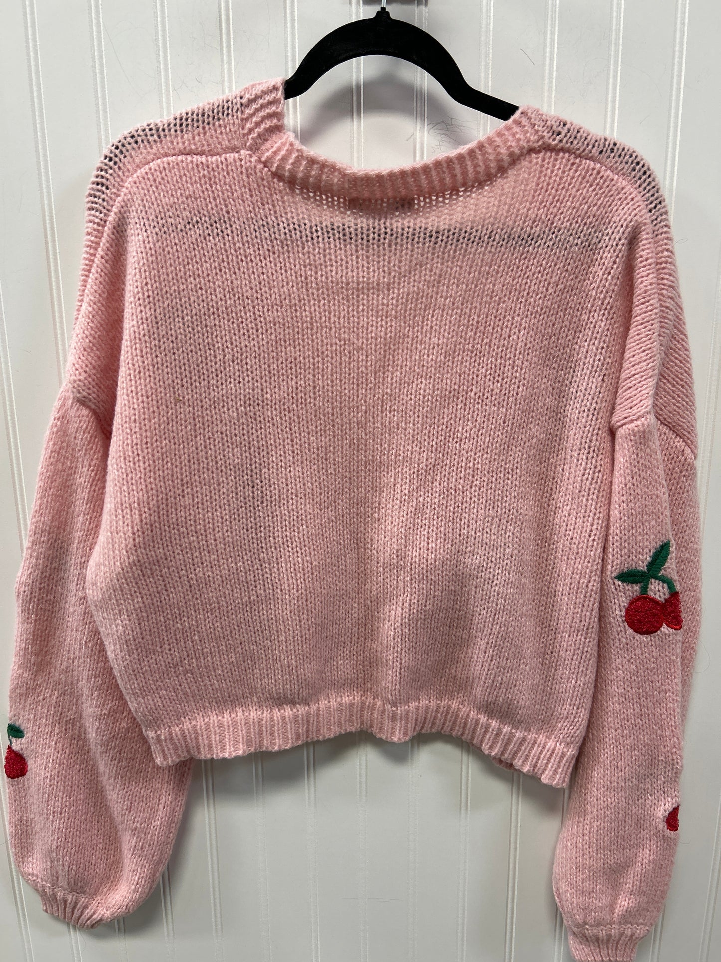 Sweater Cardigan By Love Tree In Pink, Size:L