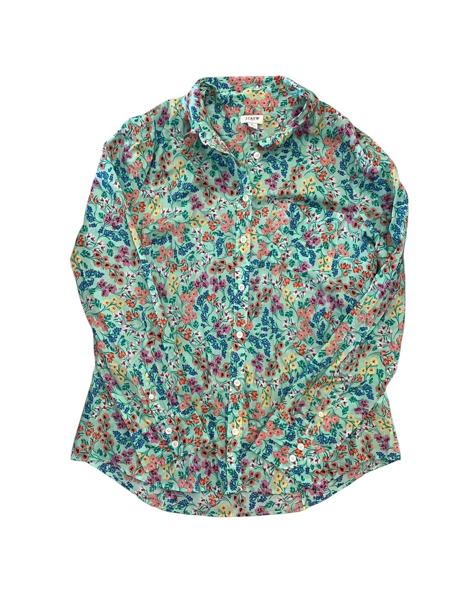 Top Ls By J. Crew In Floral Print, Size:L