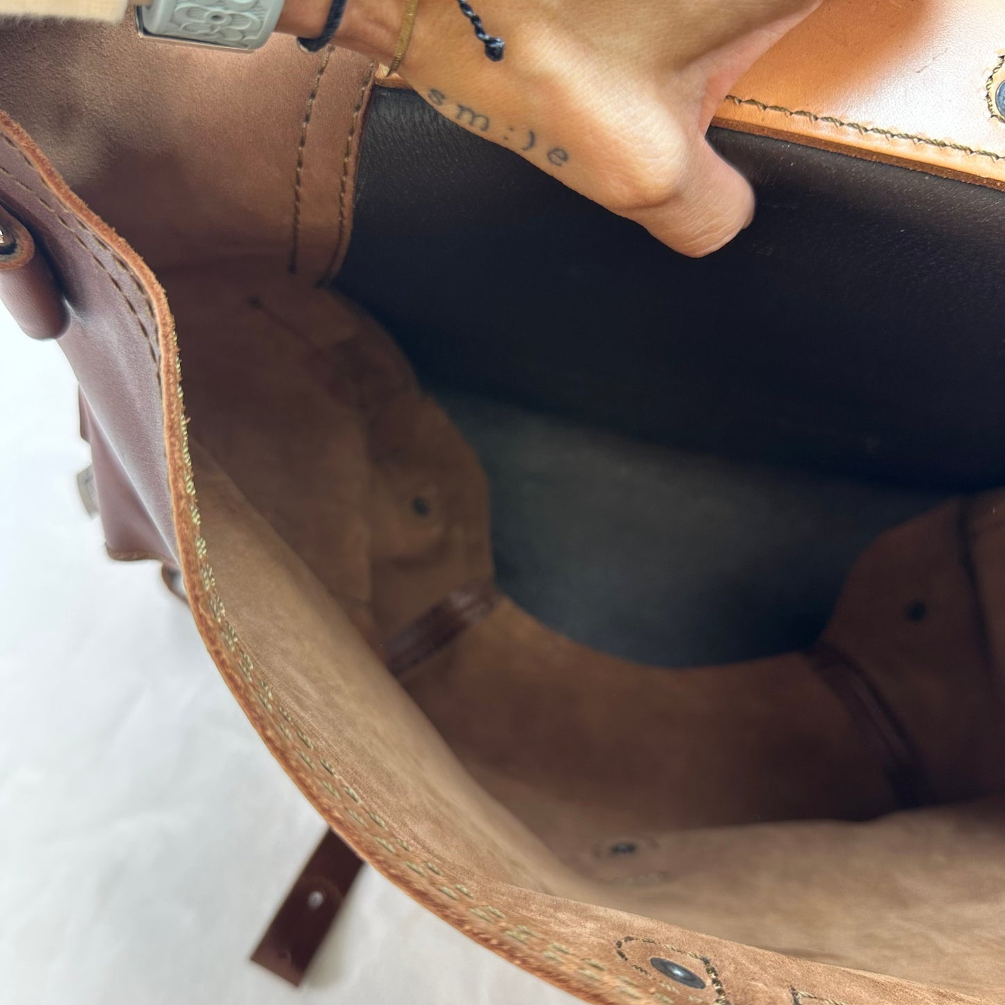 Backpack Leather By SADDLEBACK, Size: Medium