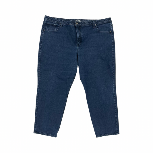 Jeans Straight By Terra & Sky In Blue Denim, Size:26W