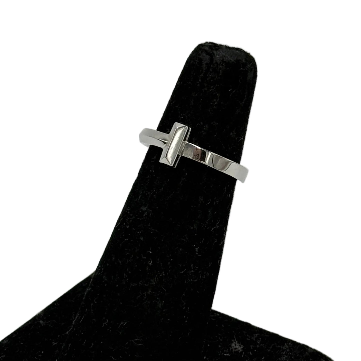 Tiffany & Company T1 18k White Gold Luxury Ring Size: 5.5