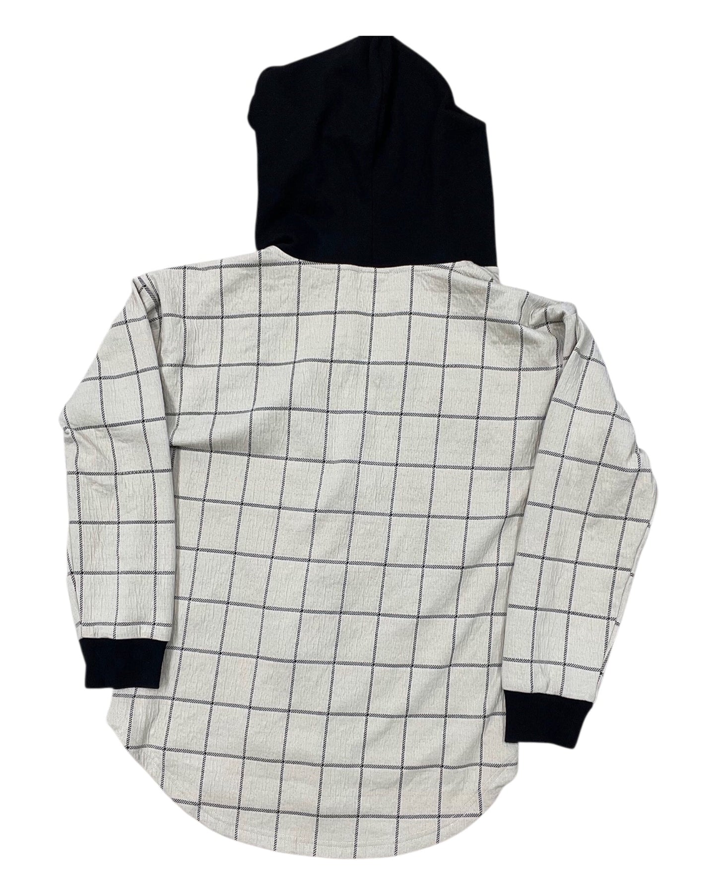 Jacket Shirt By Hem & Thread In Black & Cream, Size:S