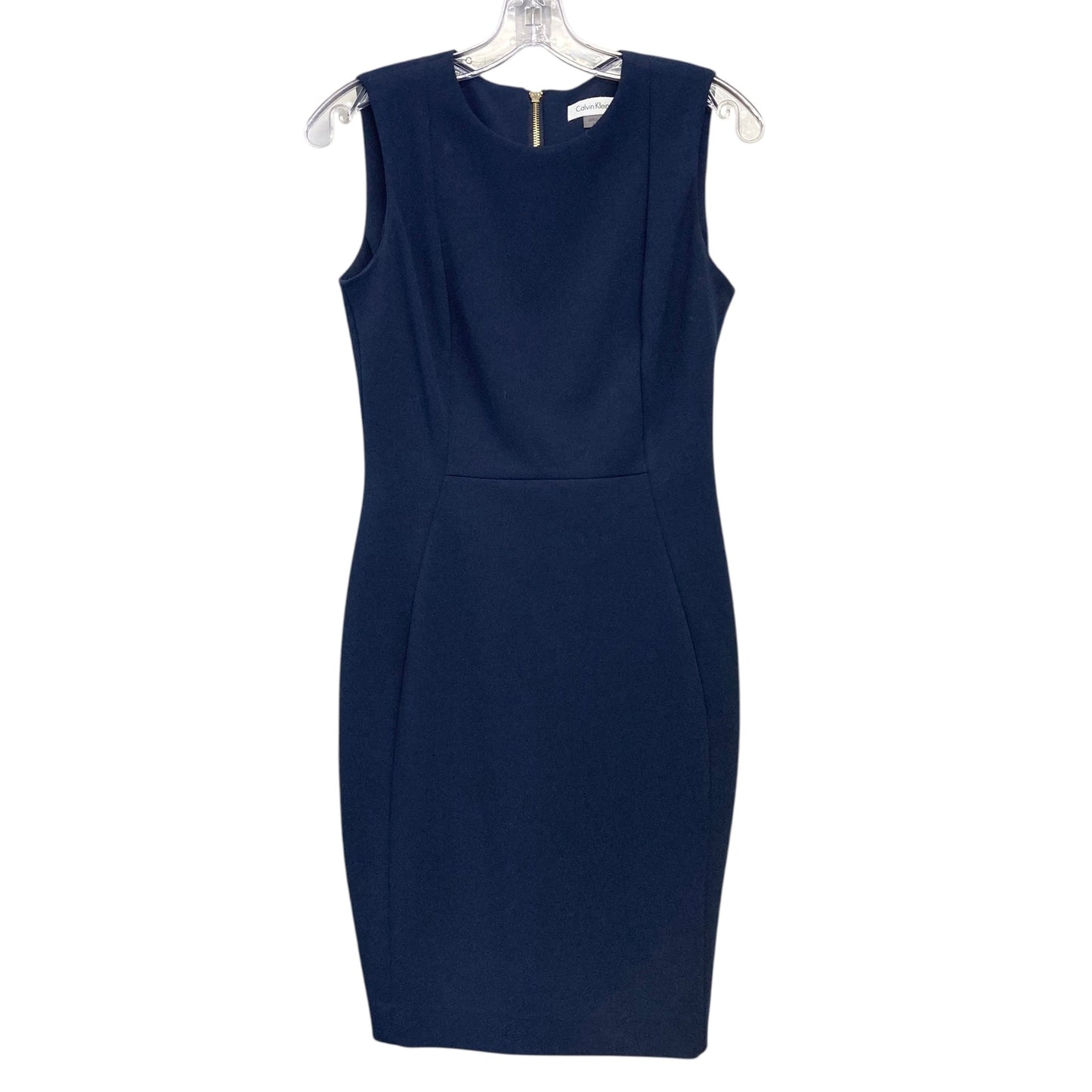 Dress Work By Calvin Klein In Navy, Size:S
