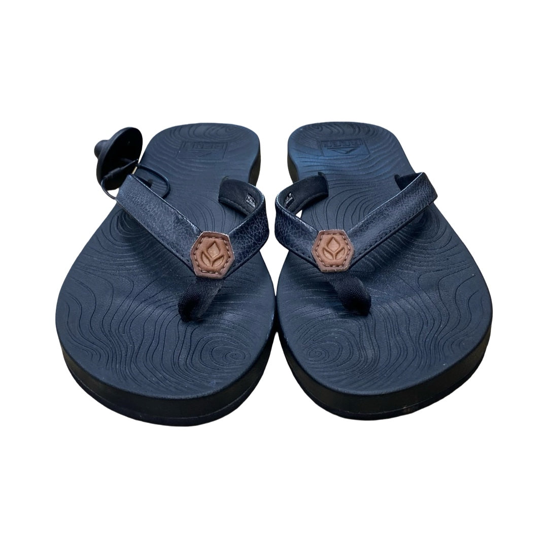 Sandals Flip Flops By Reef In Black, Size:7