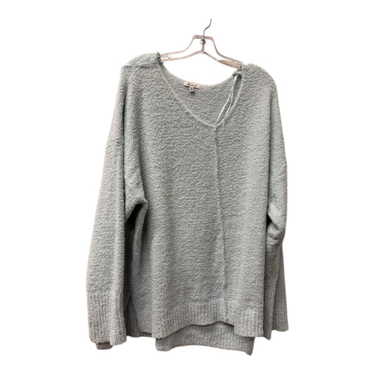 Sweater By White Birch In Blue, Size:1X