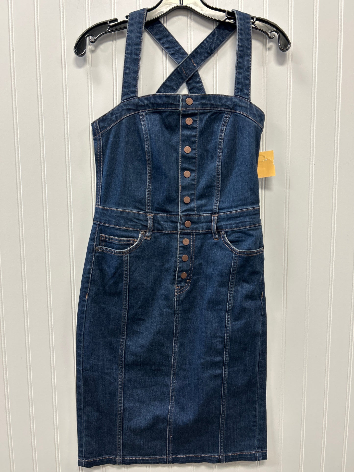 Dress Casual Midi By William Rast In Blue Denim, Size:S