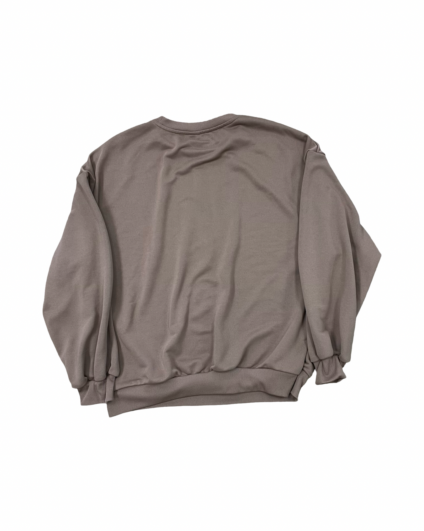 Sweatshirt Crewneck By Shein In Brown, Size:M