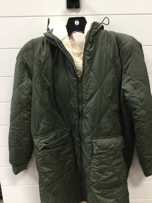 Coat Trench Coat By Love Tree In Green, Size:M