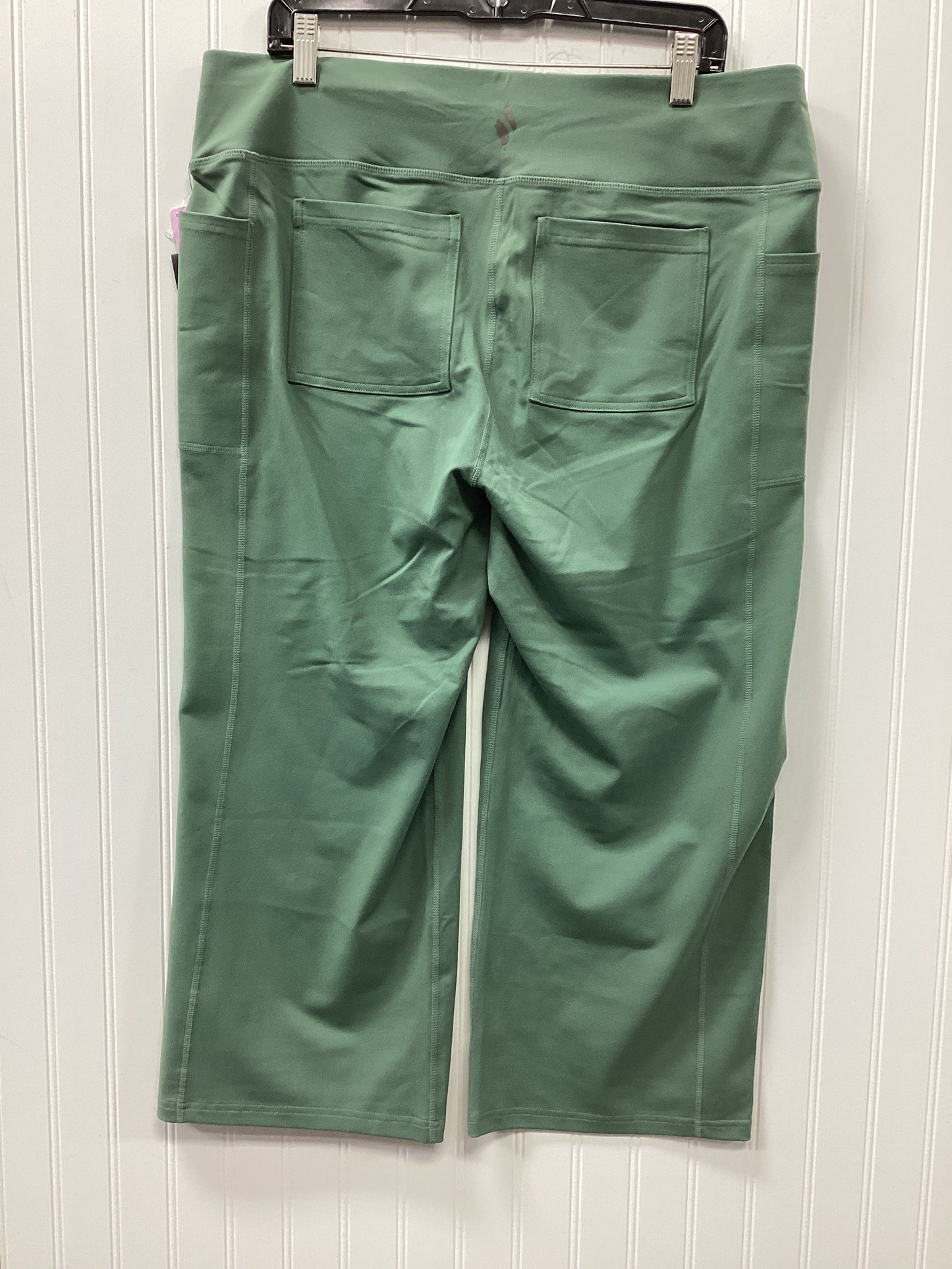 Athletic Leggings Capris By Skechers In Green, Size:2X