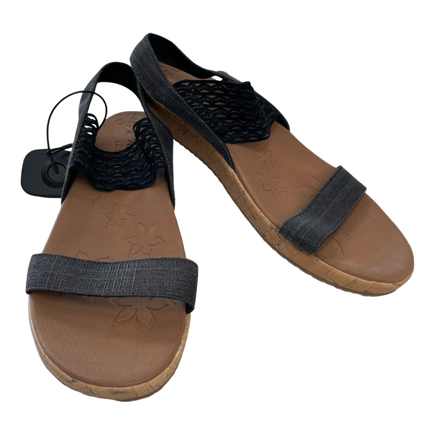 Sandals Heels Wedge By Skechers In Black, Size:10