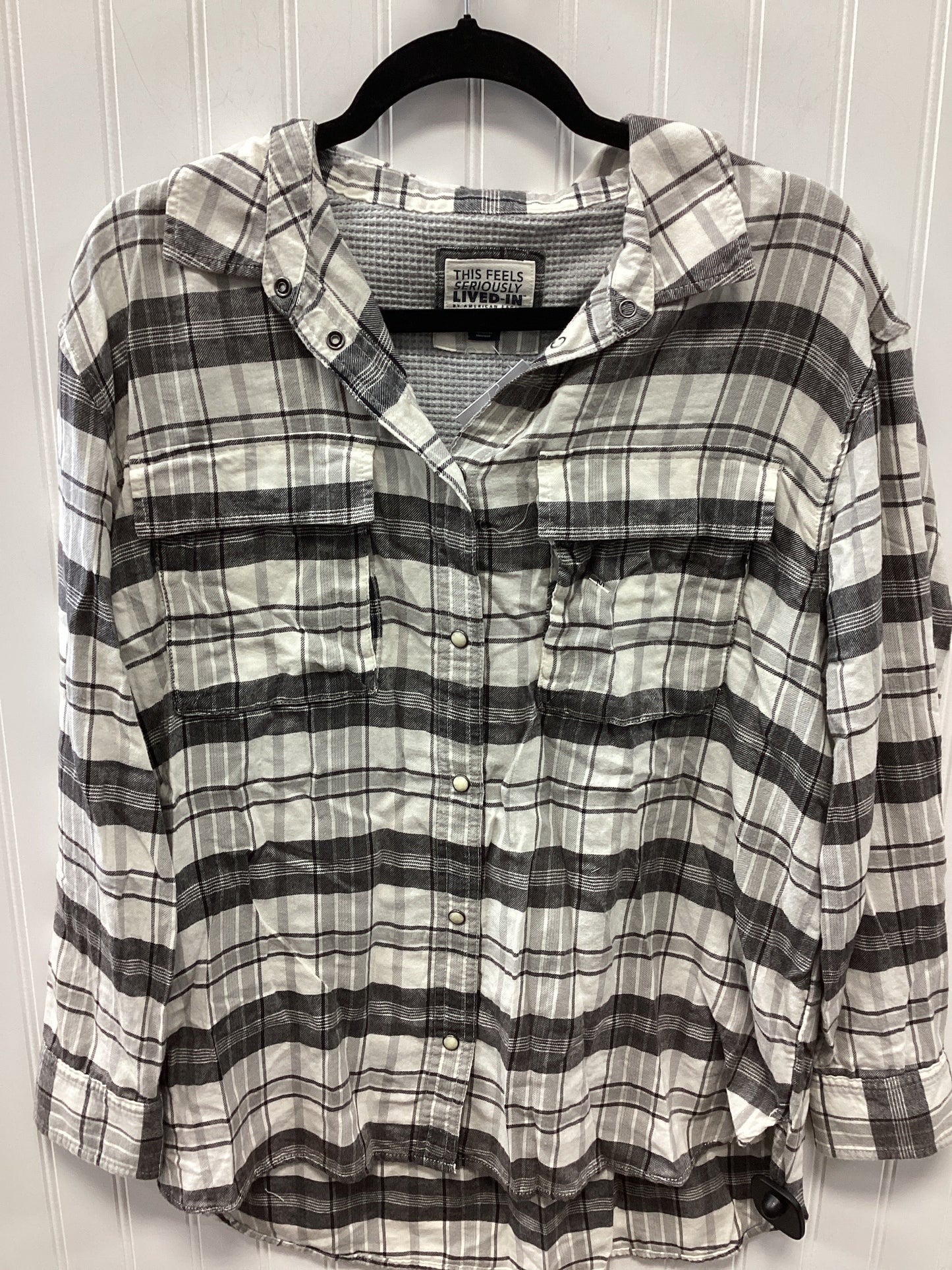 Top Ls By American Eagle In Grey, Size:M