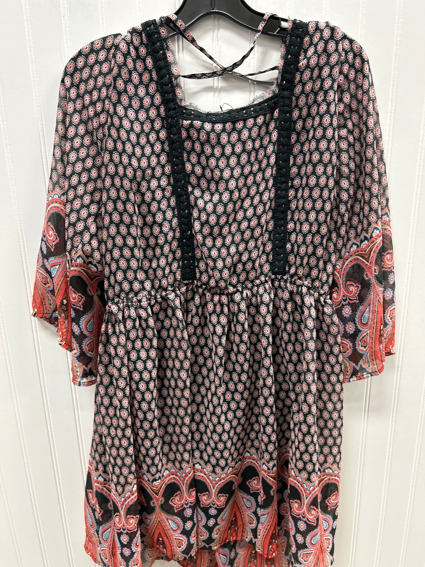 Dress Casual Midi By Miss Me In Paisley Print, Size:L