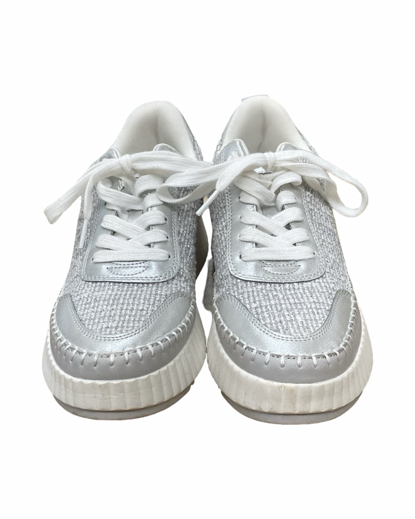 Shoes Sneakers By Universal Thread In Silver & White, Size:8