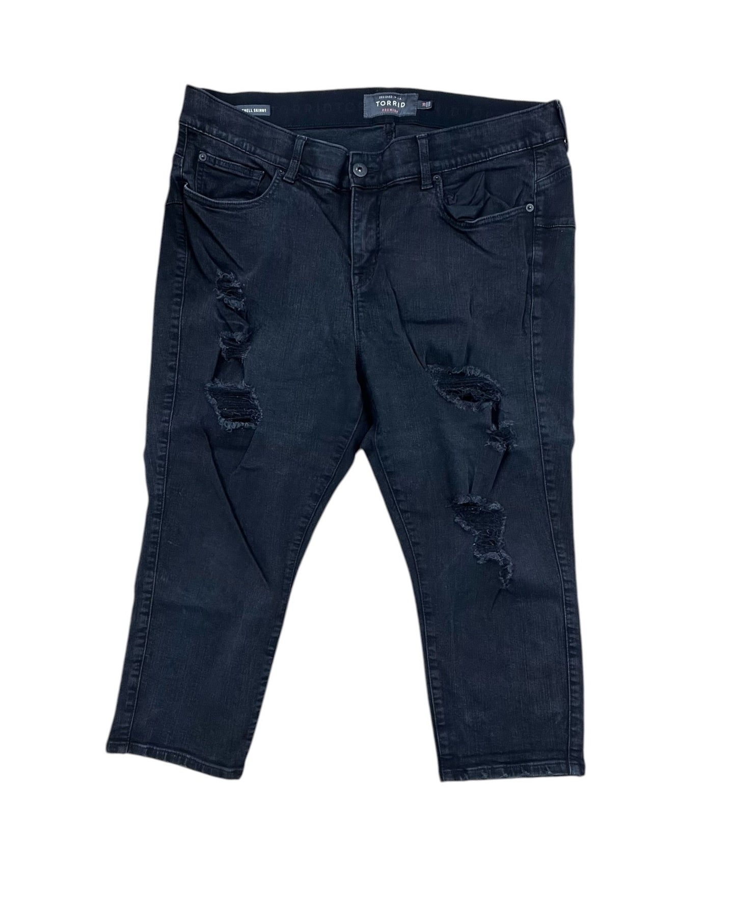 Jeans Straight By Torrid In Black, Size:20