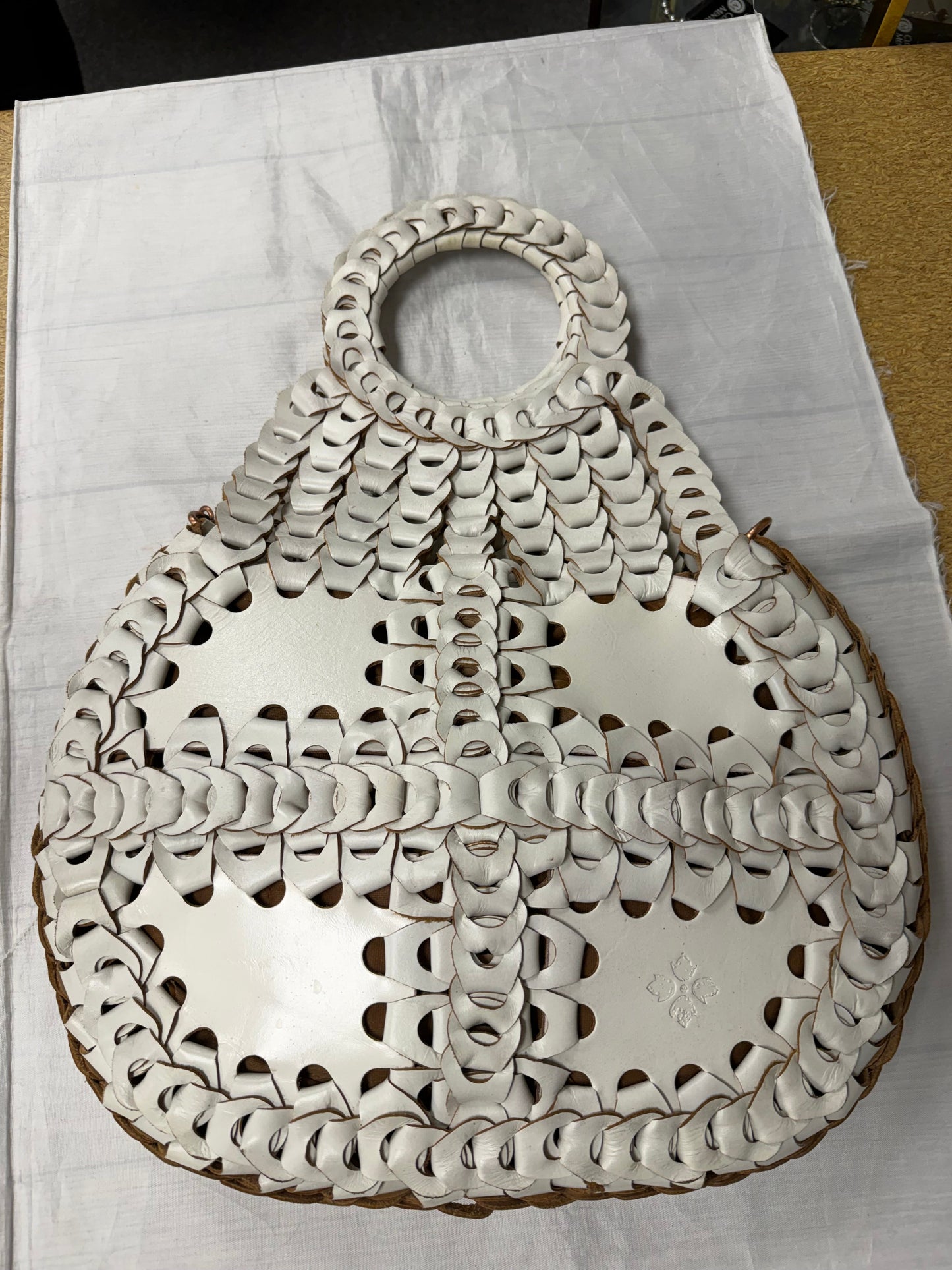 Handbag Designer By Patricia Nash In White, Size:Large