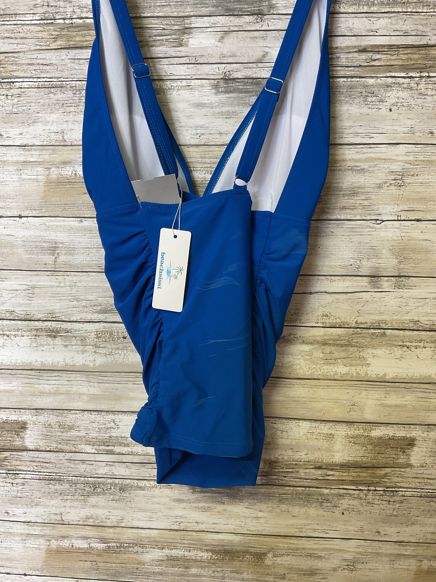 Swimsuit Top By Clothes Mentor In Blue, Size:L as-is