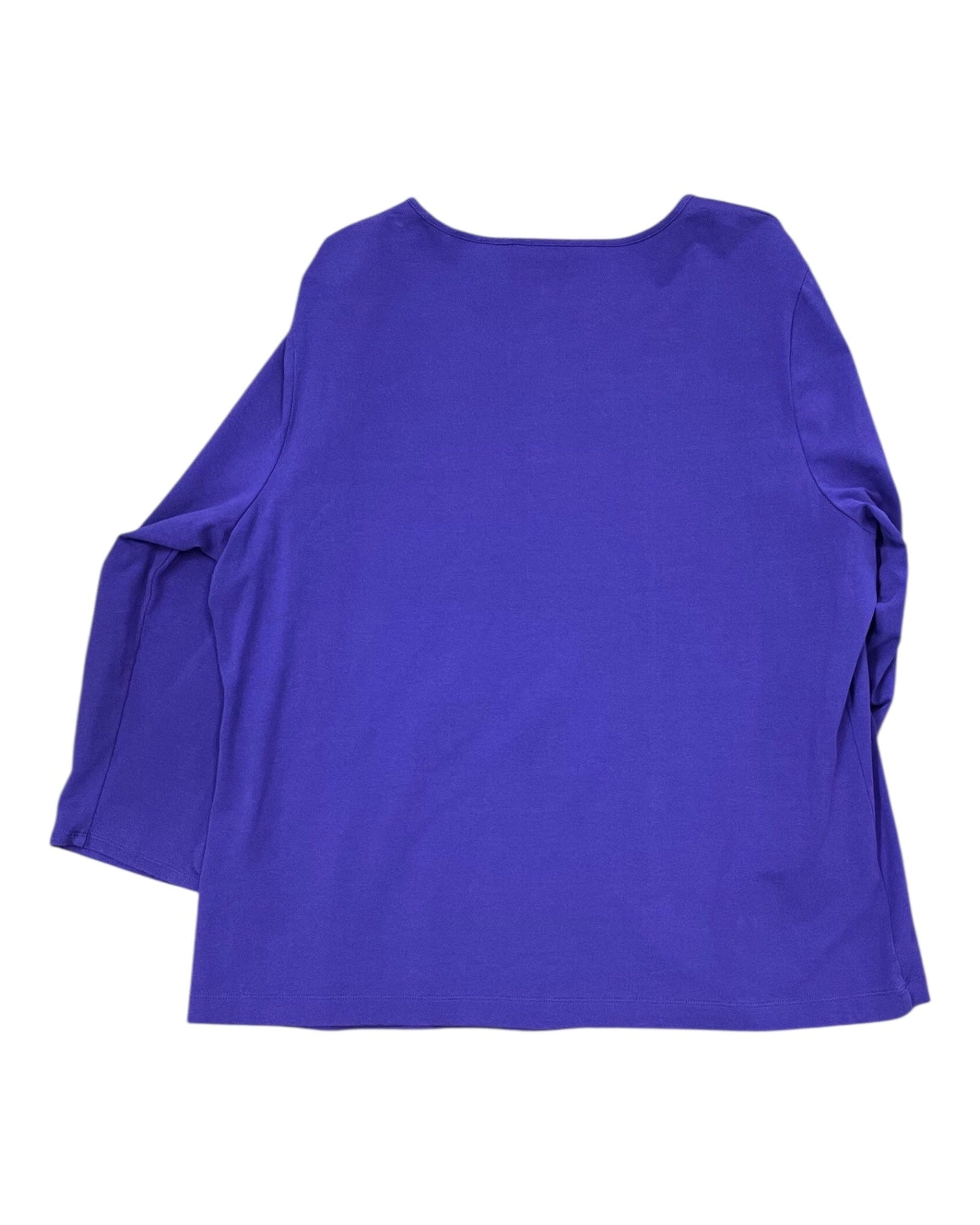 Top Ls By Laura Ashley In Purple, Size:Xl