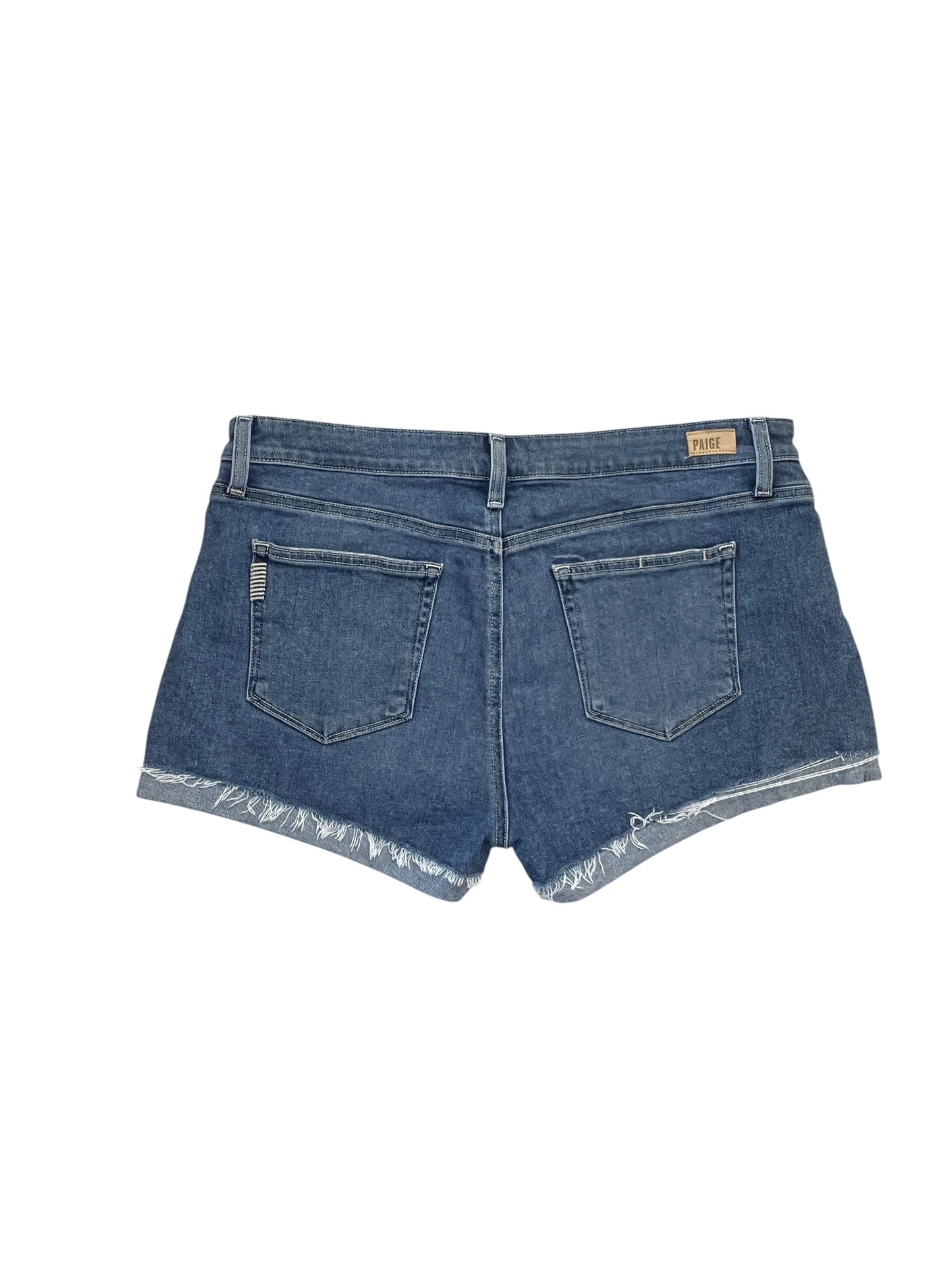 Shorts By Paige In Blue Denim, Size:Xl