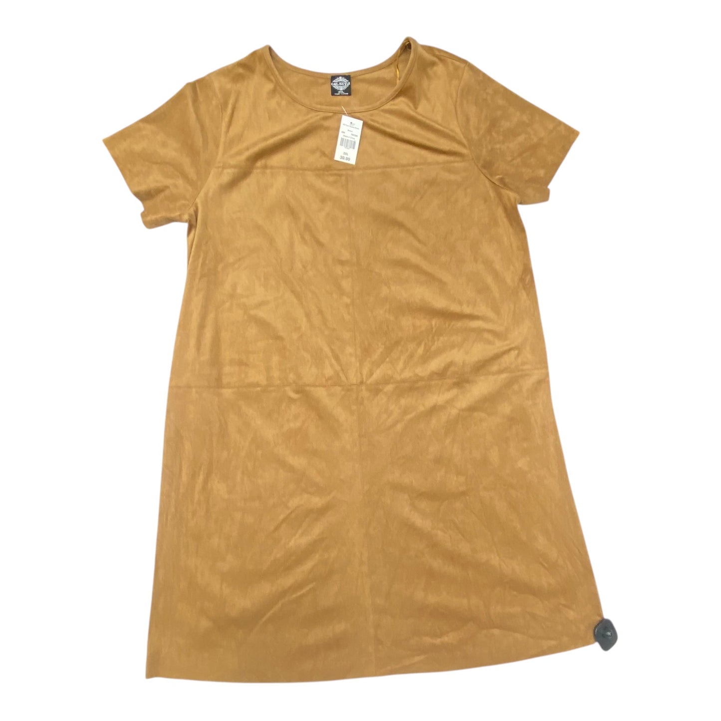 Dress Casual Maxi By Cal Style In Brown, Size:2X