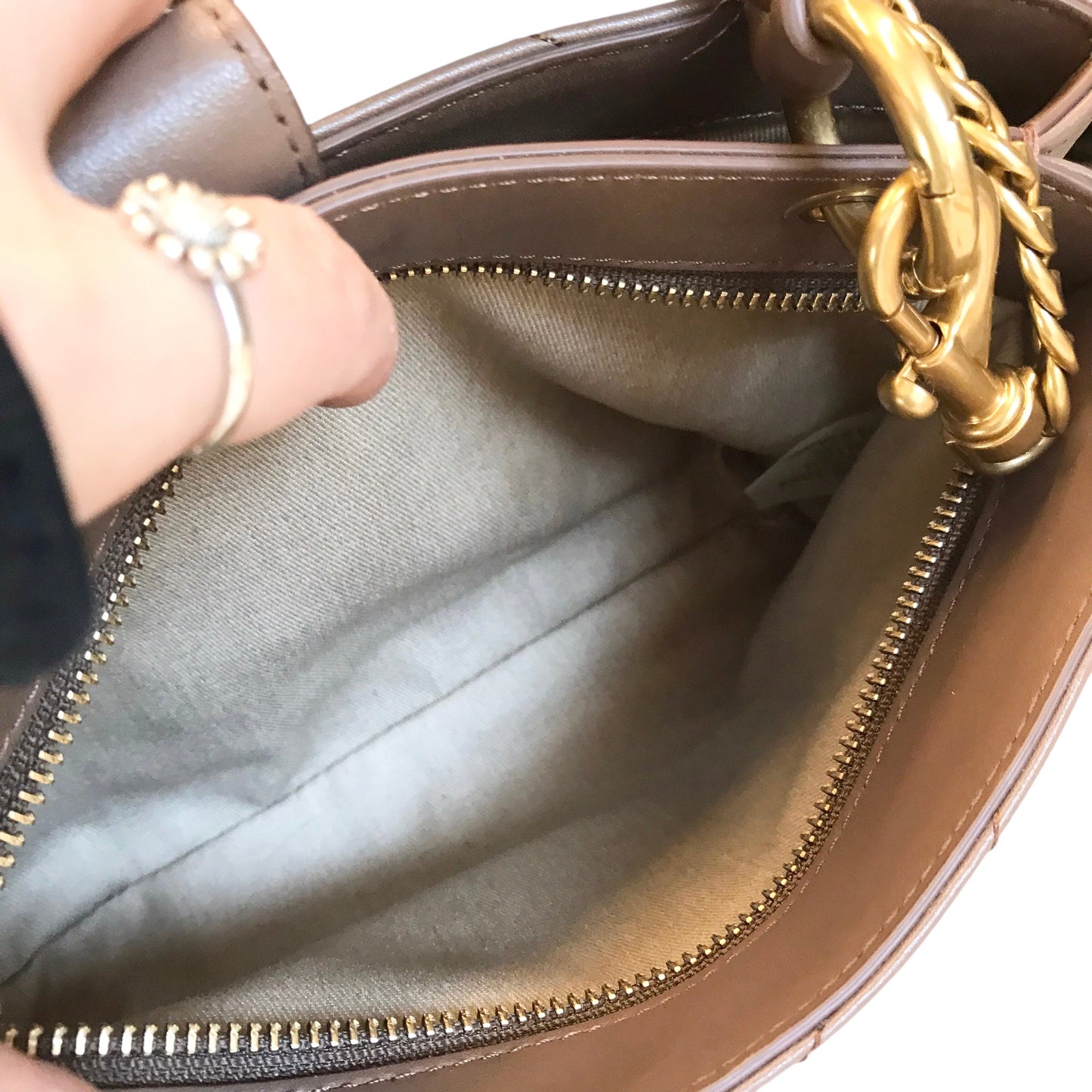 Handbag Designer By Rebecca Minkoff In Brown, Size:Medium