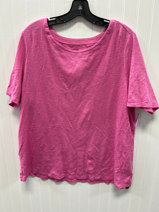 Top Ss Basic By J. Jill In Pink, Size:Xl