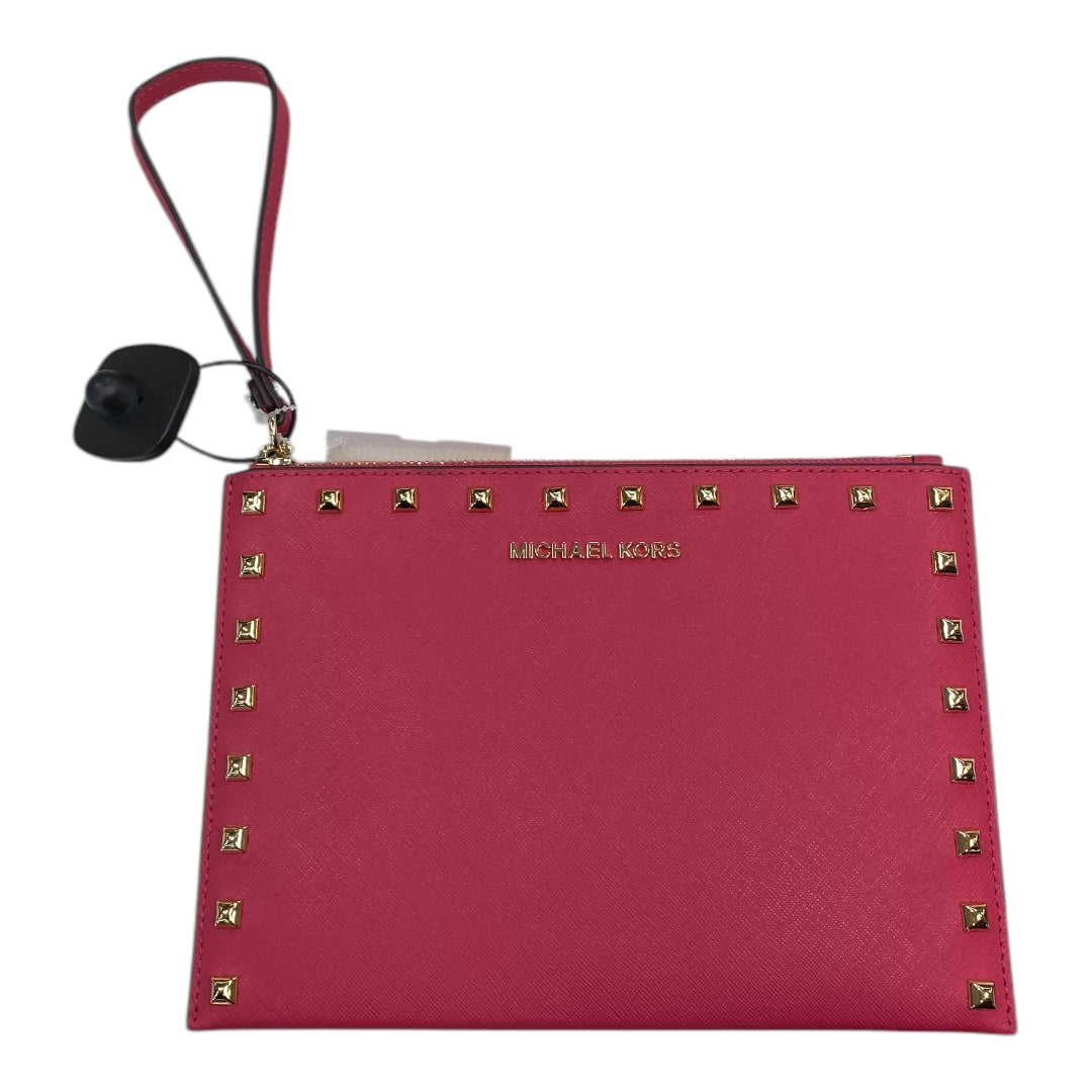 Wristlet Designer By Michael Kors In Gold & Pink, Size:Large