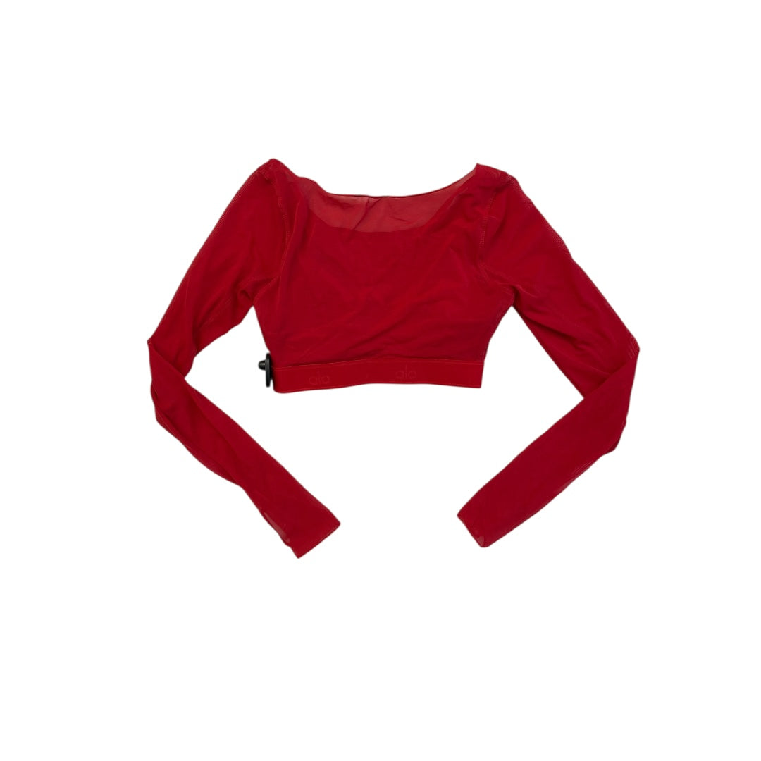 Athletic Top Ls Collar By Alo In Red, Size:S