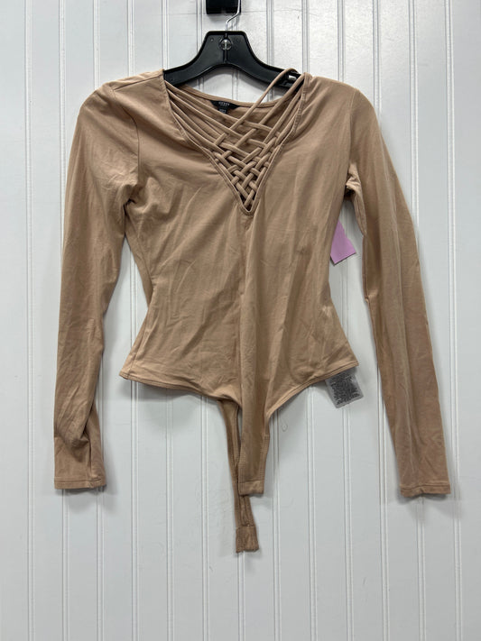 Bodysuit By Guess In Tan, Size:Xs