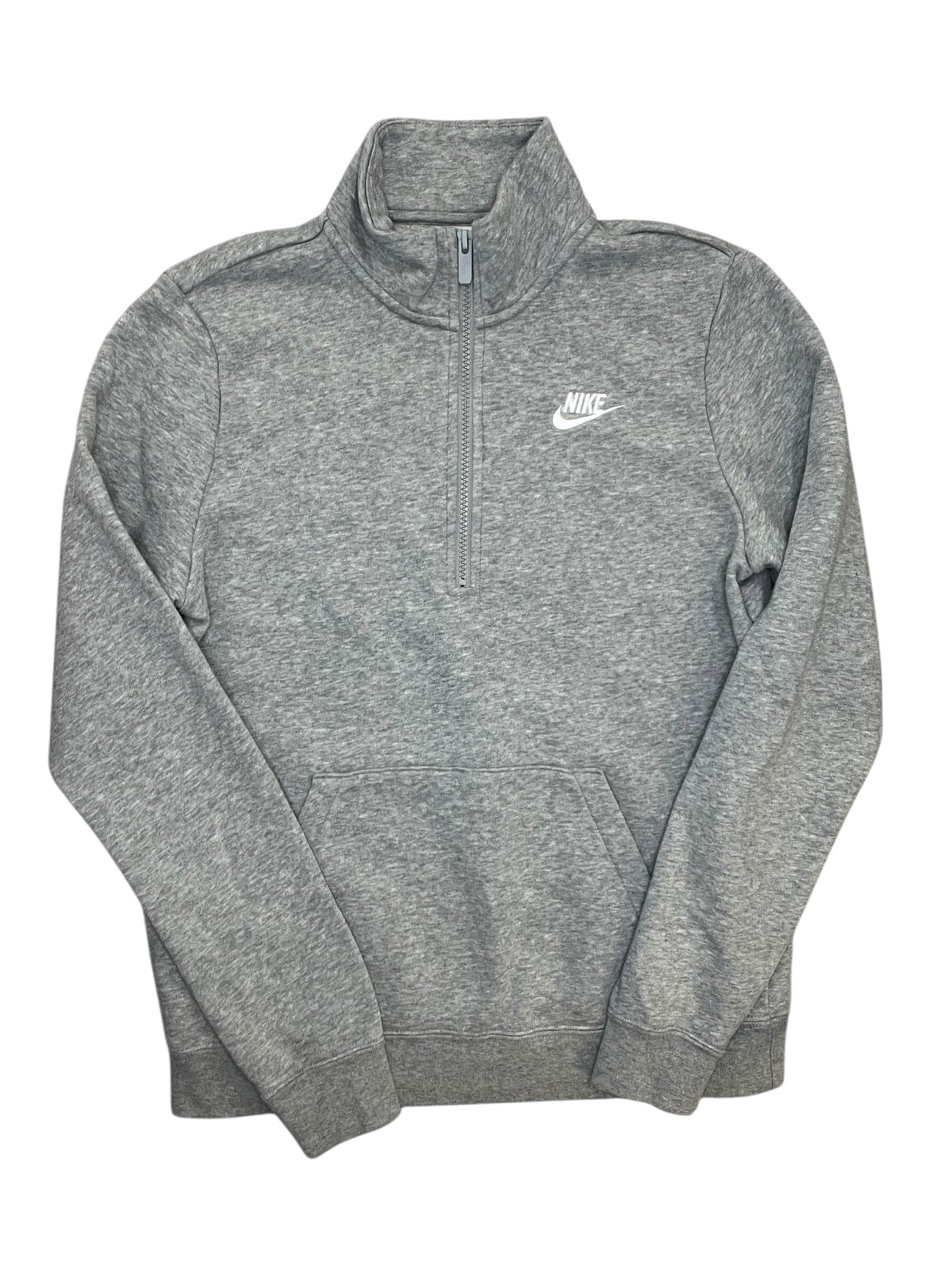 Athletic Sweatshirt Collar By Nike Apparel In Grey, Size:S