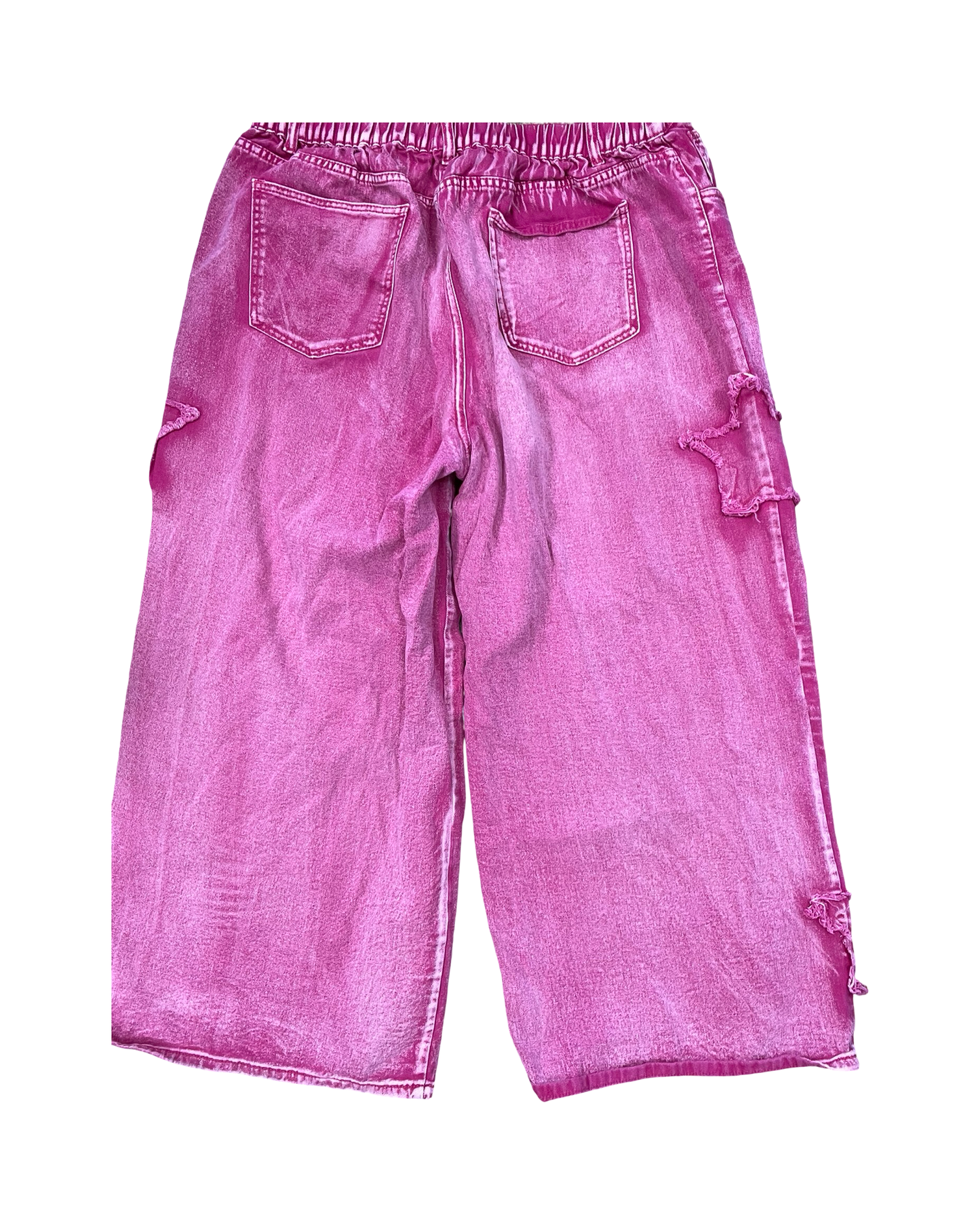 Jeans Wide Leg By Shein In Pink Denim, Size:26