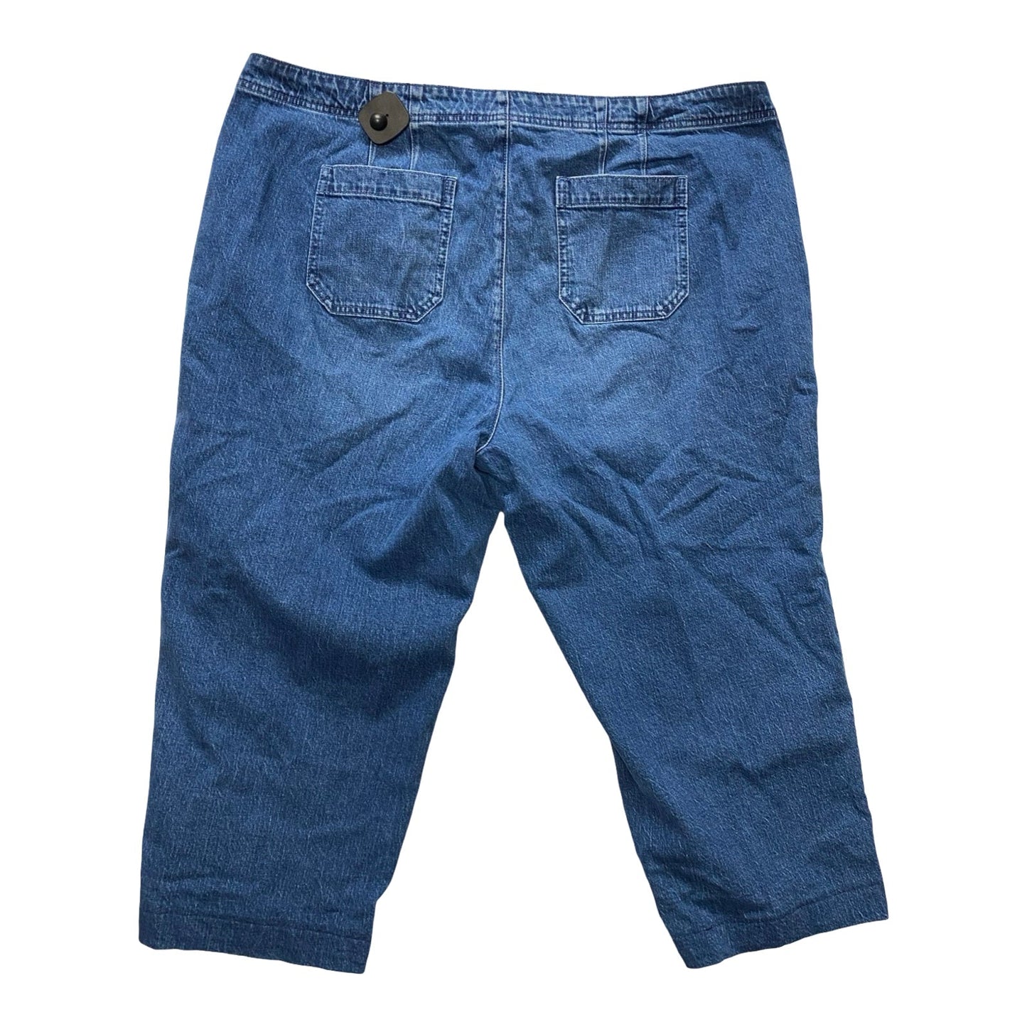 Jeans Cropped By Talbots In Blue Denim, Size:22