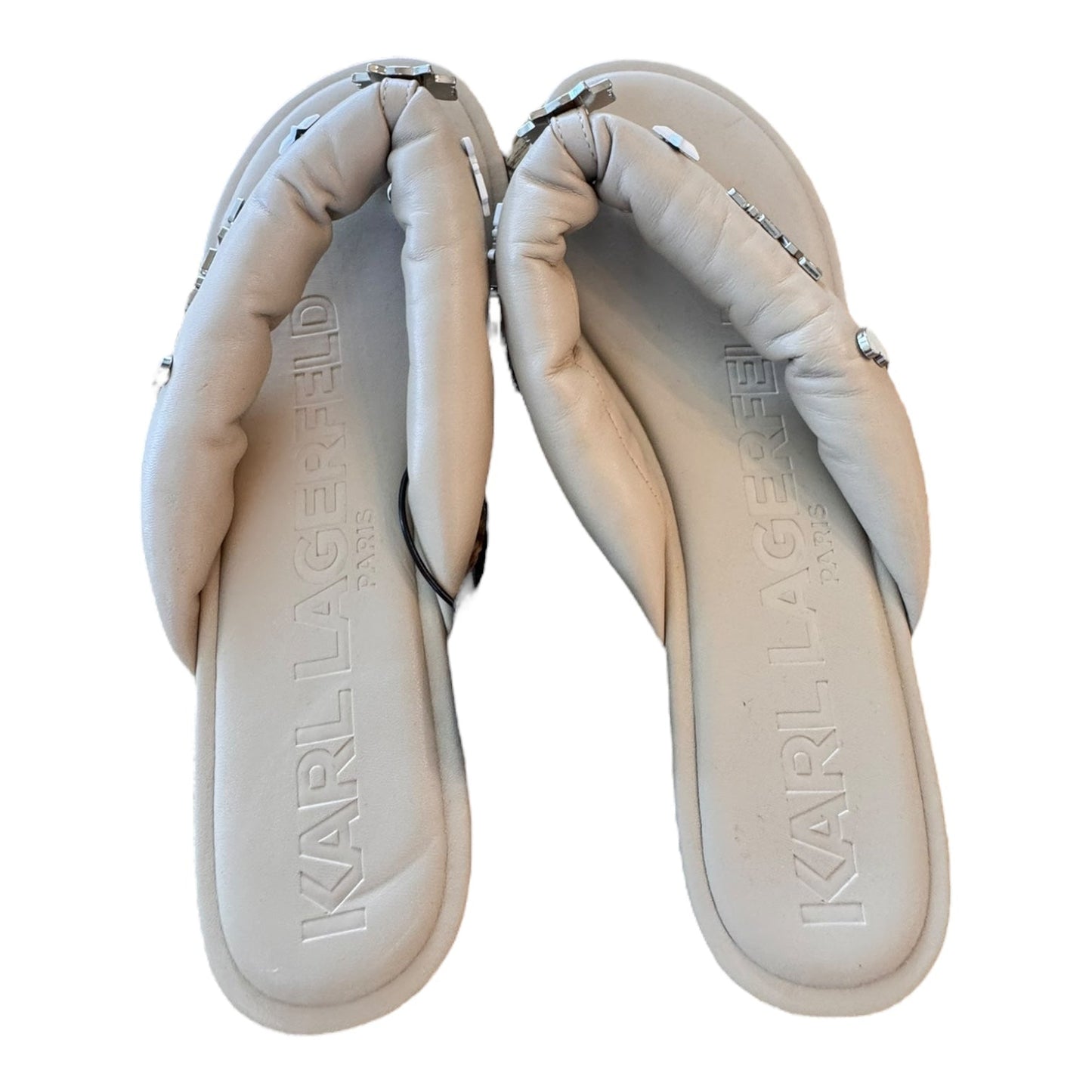 Sandals Designer By Karl Lagerfeld In Tan, Size:8.5