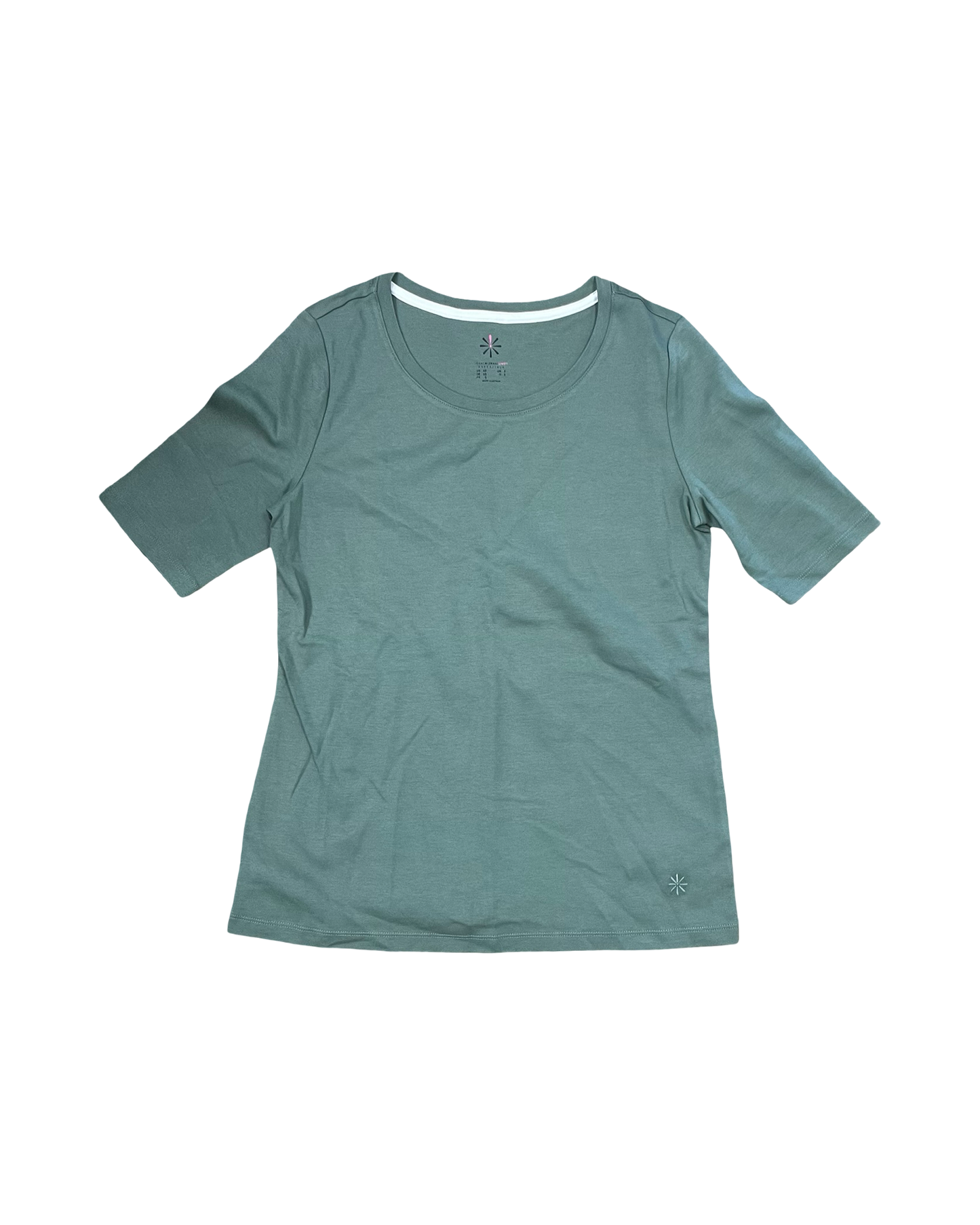 Top Ss Basic By Isaac Mizrahi In Green, Size:Xs