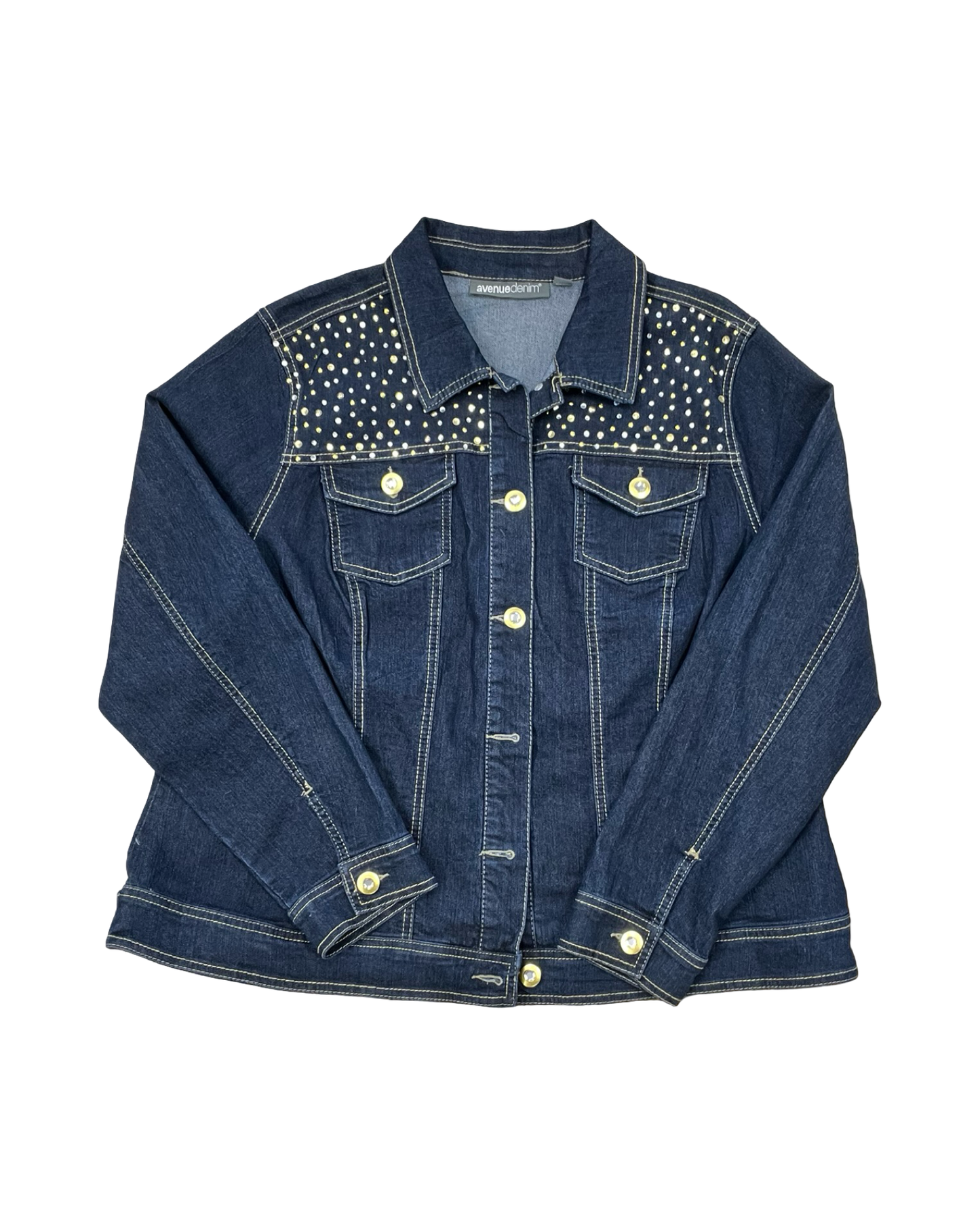 Jacket Denim By Clothes Mentor In Blue Denim, Size:2X