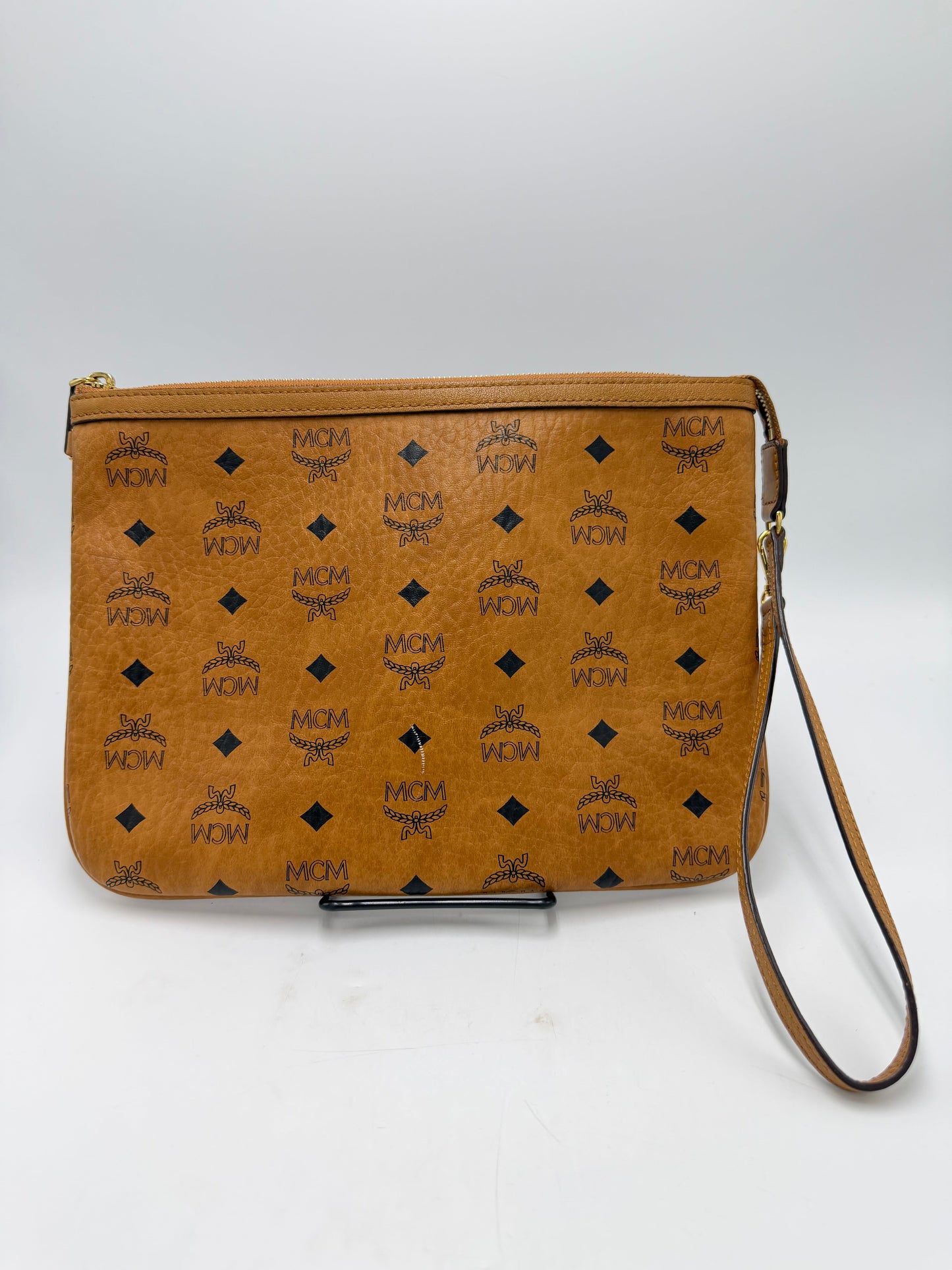 MCM Visetos Liz Reversible Shopper Tote + Pouchette Luxury Handbag