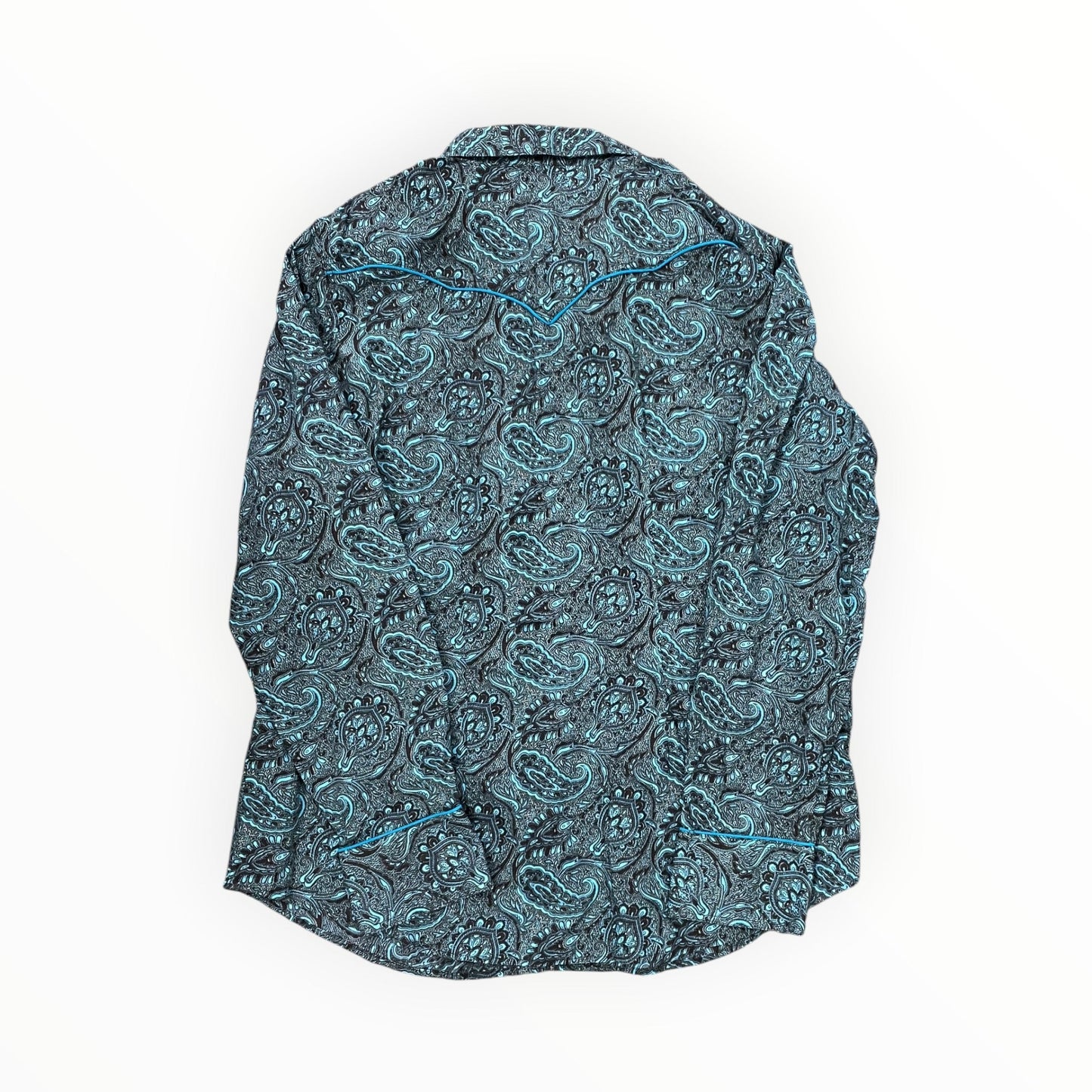 Blouse Ls By Rock & Roll In Brown & Green, Size:1X