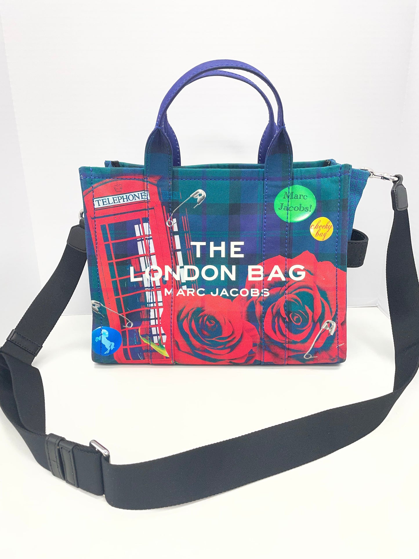 Tote Luxury Designer By Marc Jacobs In Blue & Red, Size:Medium