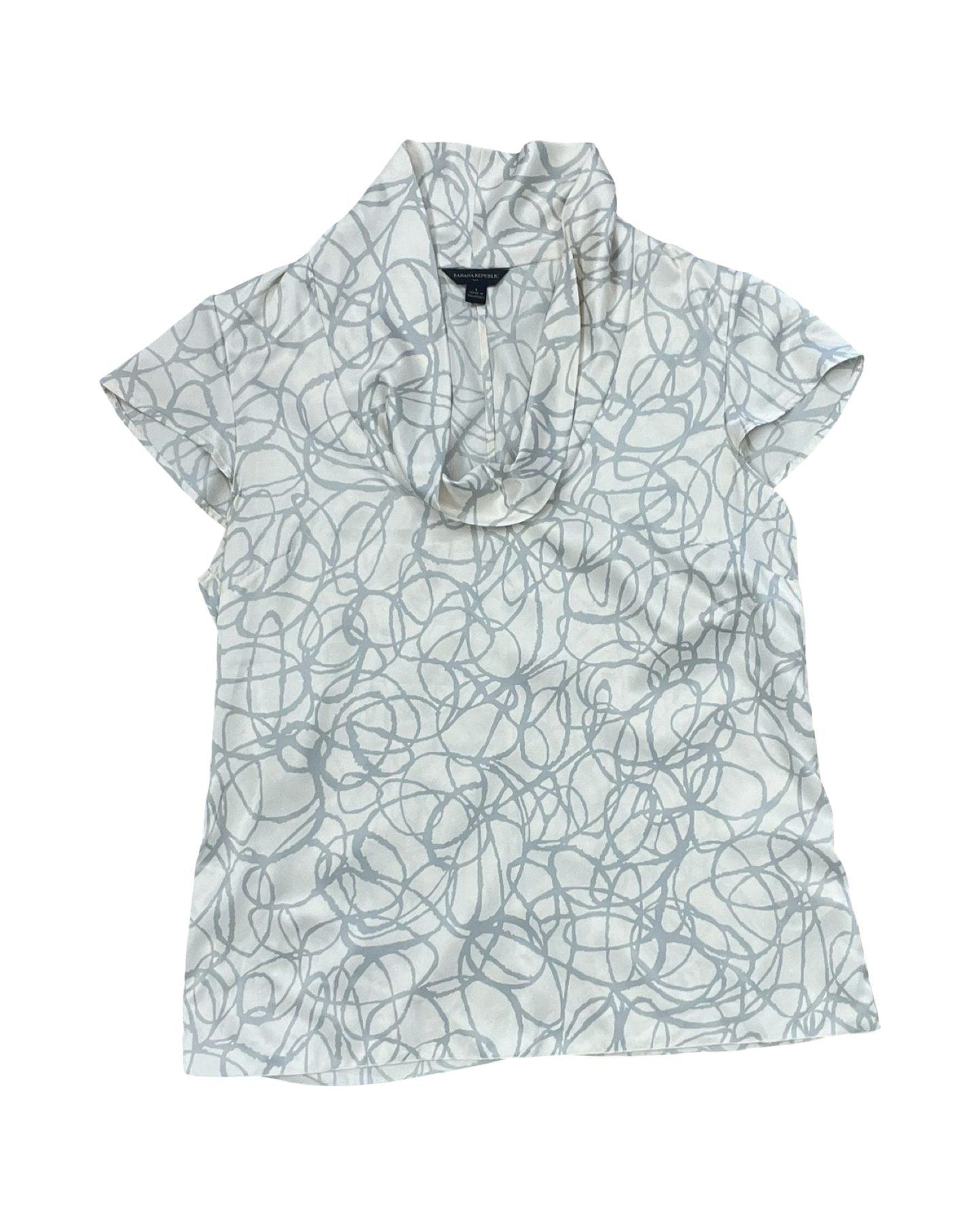 Top Sleeveless By Banana Republic In Grey & Yellow, Size:L