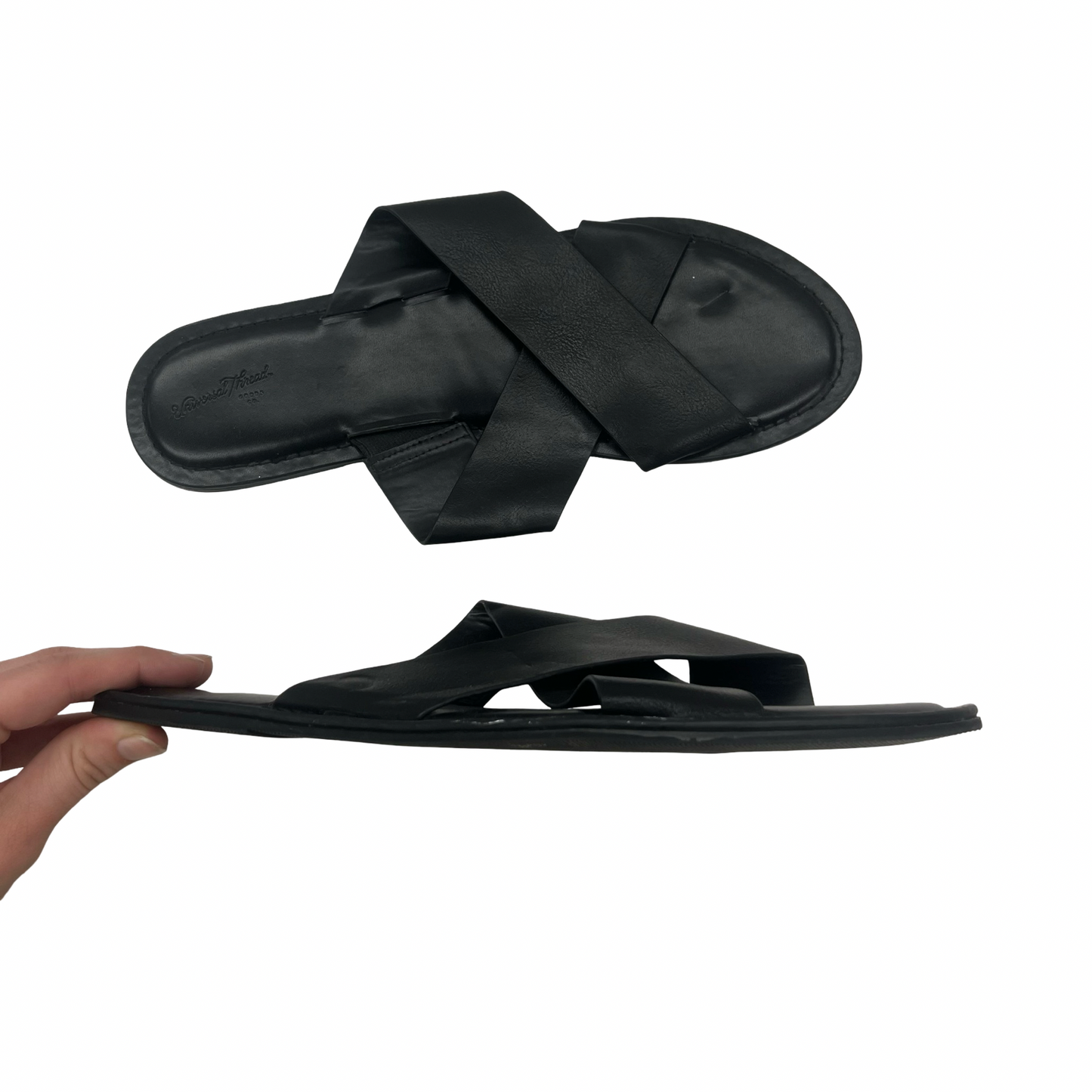 Sandals Flats By Universal Thread In Black, Size:10