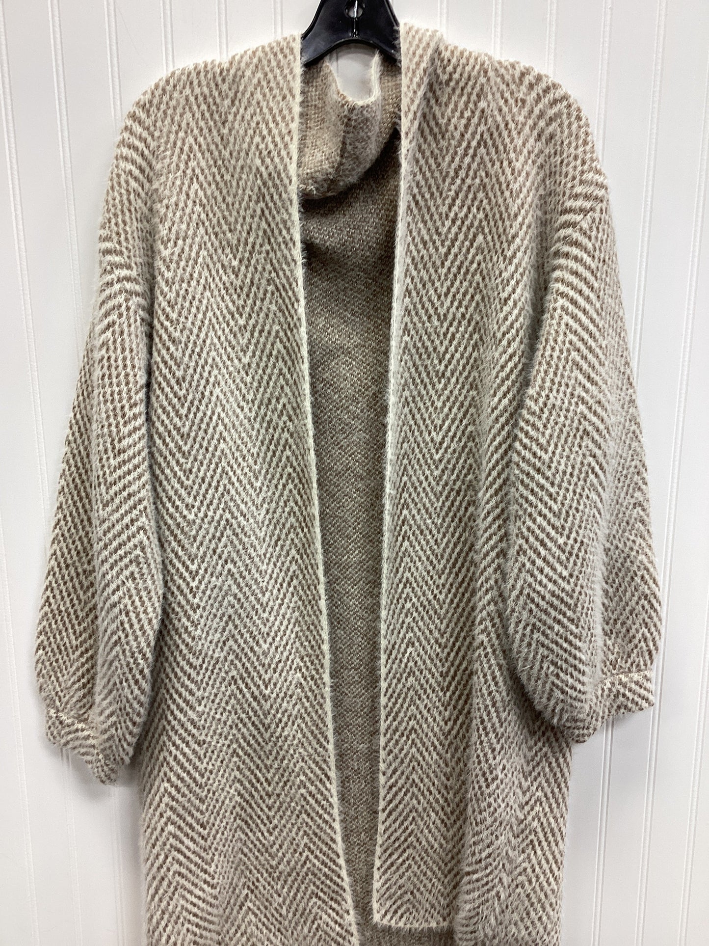 Sweater Cardigan By Pink Lily In Cream, Size:Xl