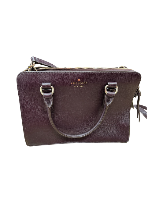 Crossbody Designer By Kate Spade In Maroon, Size:Medium