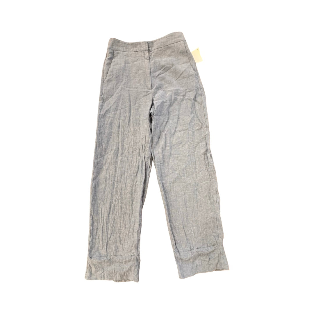 Pants Linen By Zara In Blue, Size:M
